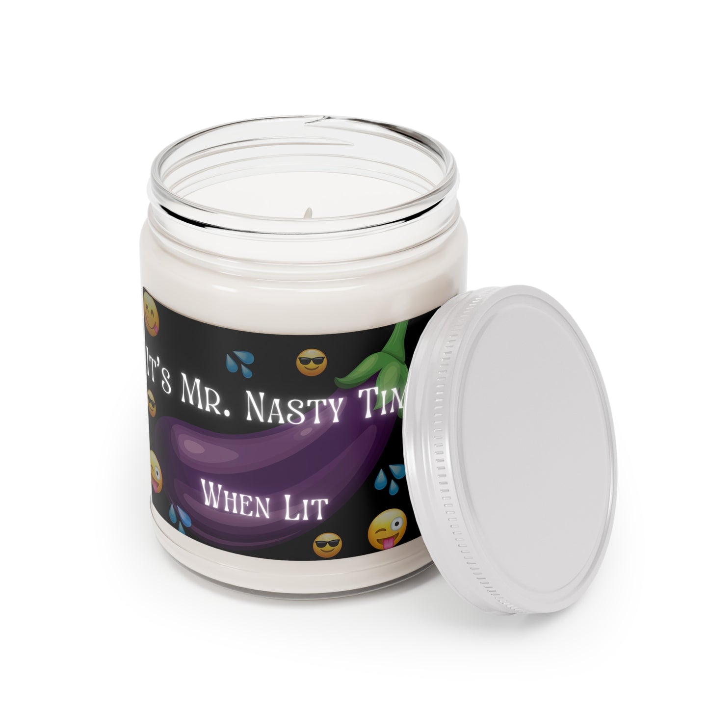 Humorous Scented Candle - "It's Mr. Nasty Time" - 9oz Fun Candle for Gifting