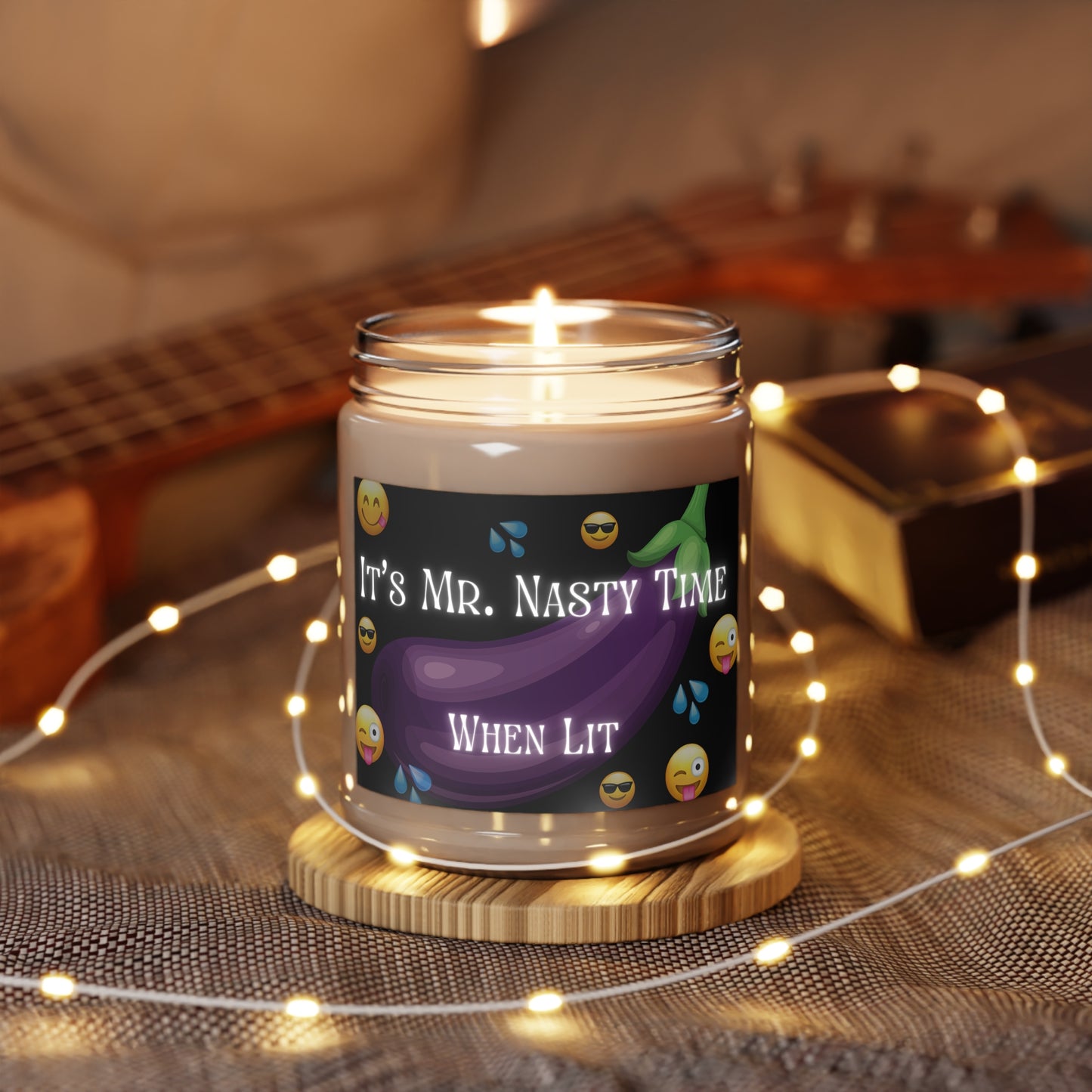 Humorous Scented Candle - "It's Mr. Nasty Time" - 9oz Fun Candle for Gifting