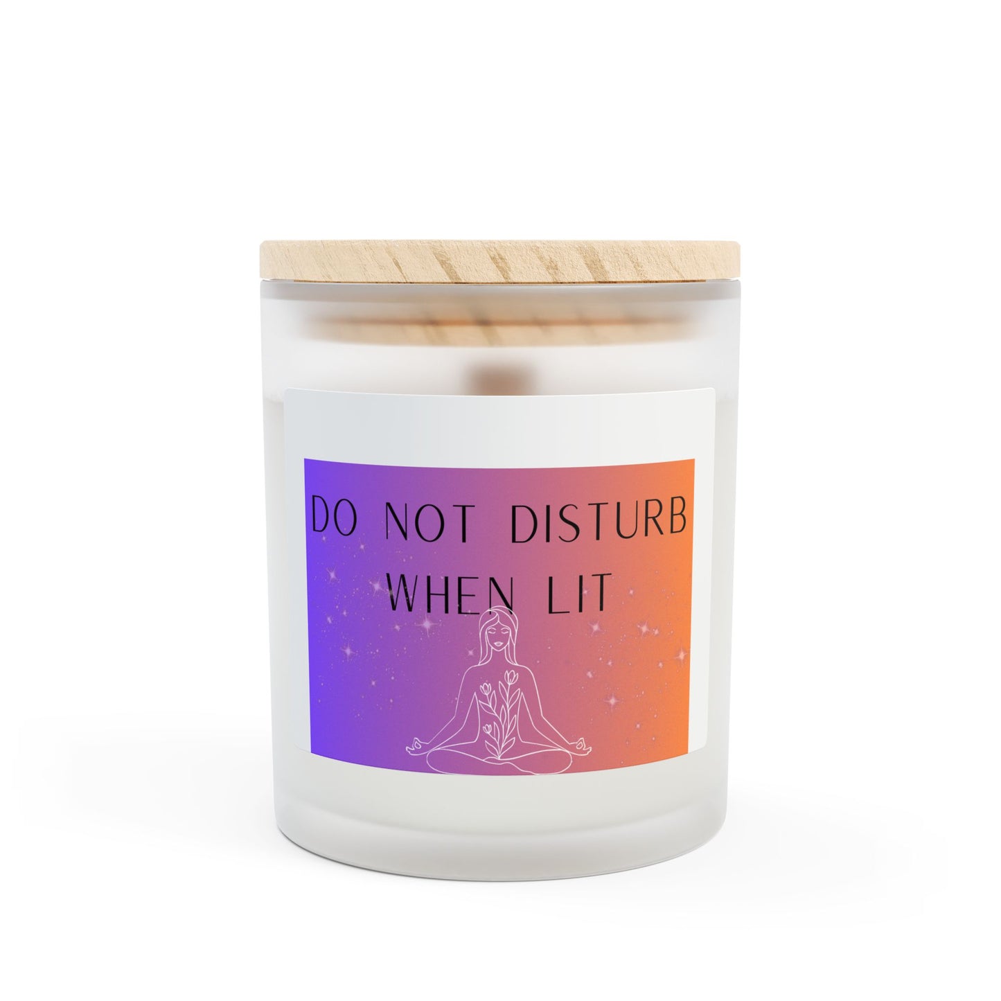 Meditation Frosted Glass Candle | 11oz | Do Not Disturb When Lit