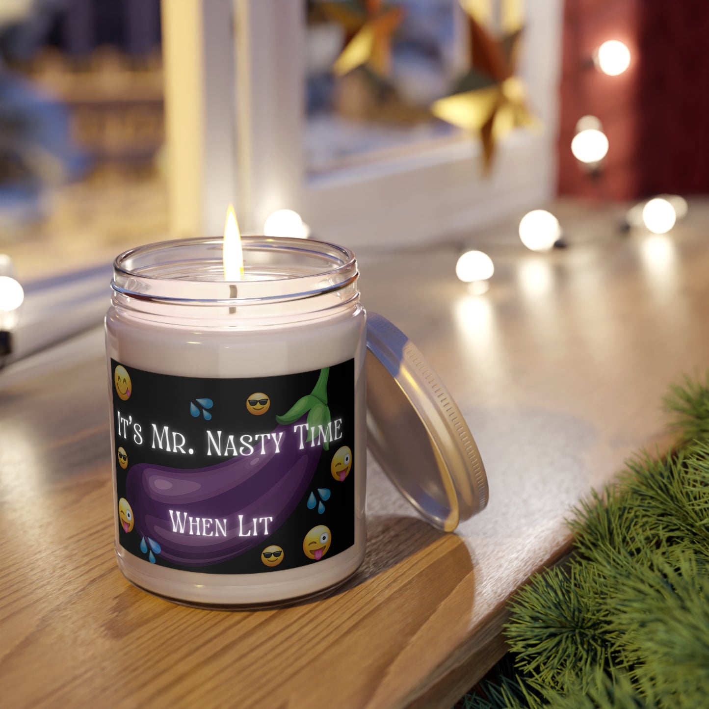 Humorous Scented Candle - "It's Mr. Nasty Time" - 9oz Fun Candle for Gifting