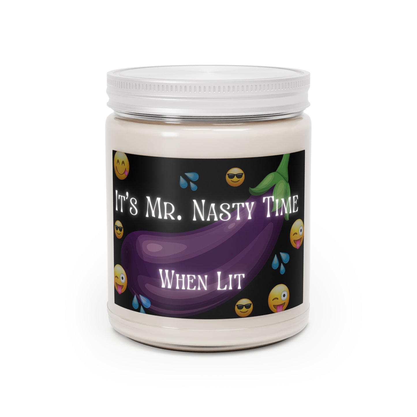 Humorous Scented Candle - "It's Mr. Nasty Time" - 9oz Fun Candle for Gifting