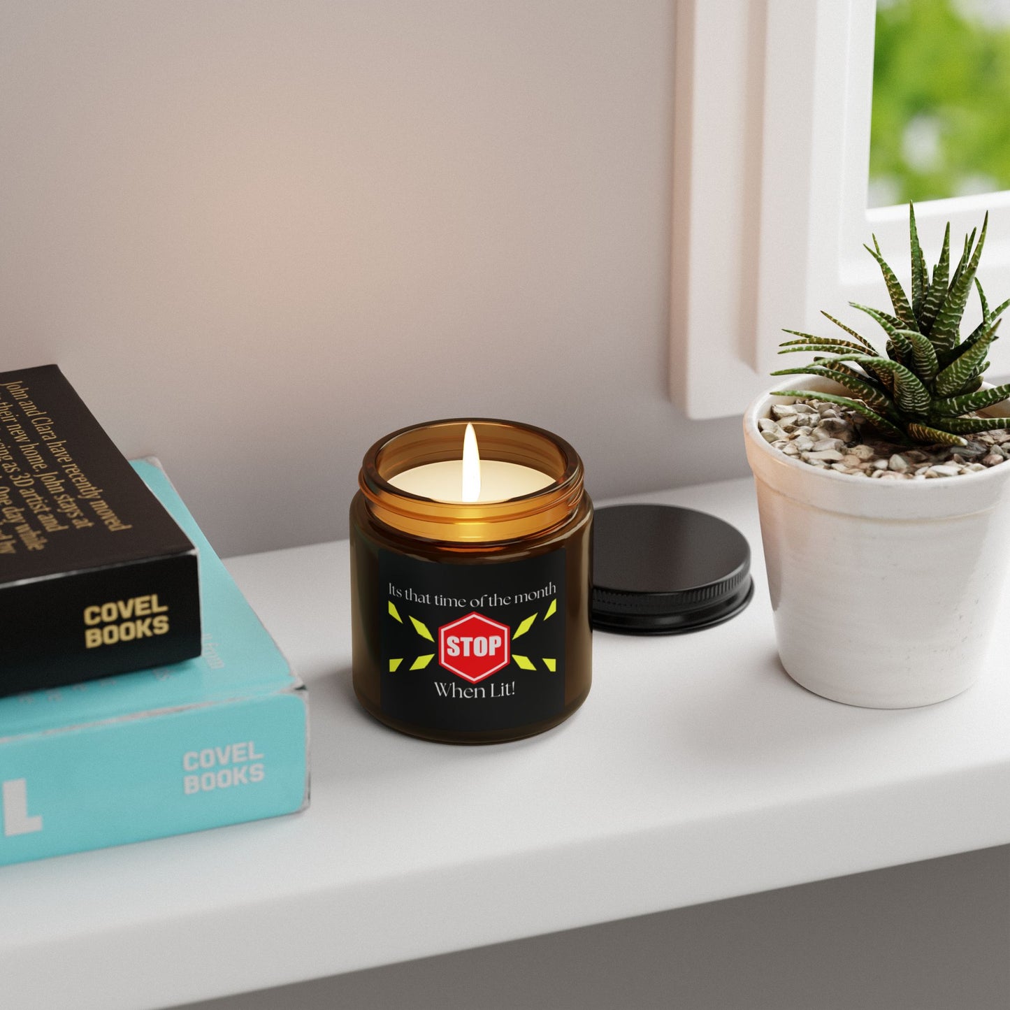 Scented Soy Candle - "Stop When Lit!" - Perfect Gift for Self-Care and Monthly Comfort